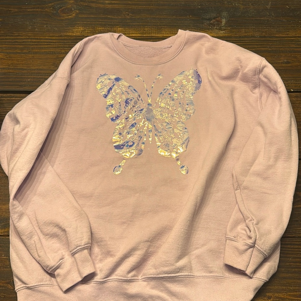 SKULL HOUSE DESIGNS BUTTERFLY CREW SWEATSHIRT